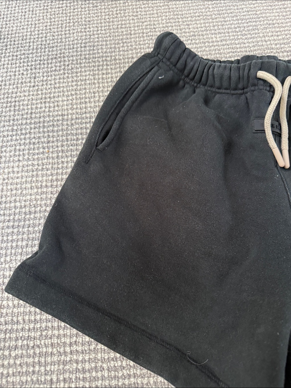 Essentials Black kids sweat shorts, 12 - Picture 6 of 7